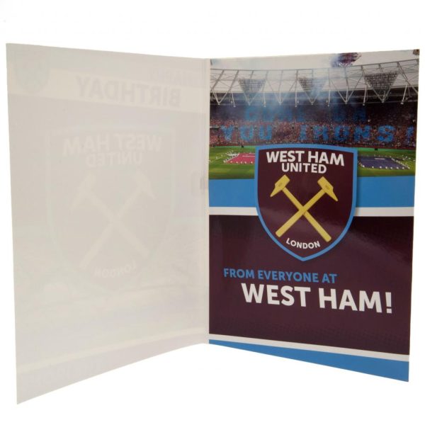 West Ham United FC Musical Birthday Card - Image 2
