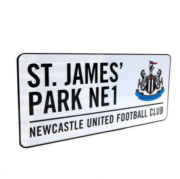 Newcastle United FC White Street Sign - Image 2