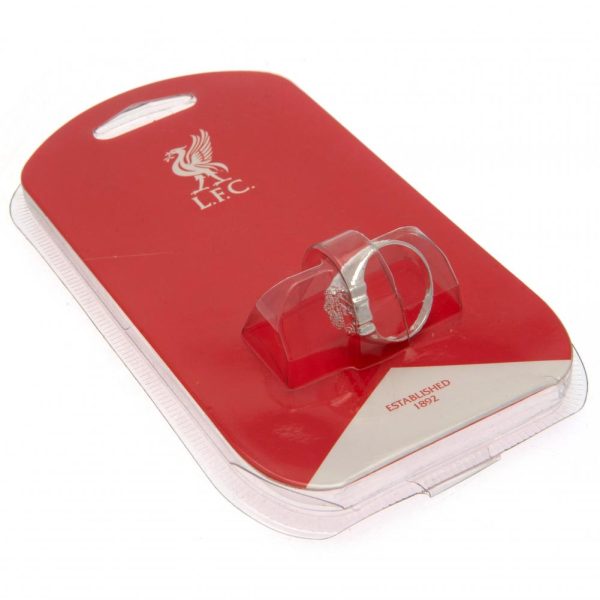 Liverpool FC Silver Plated Crest Ring Large - Image 2