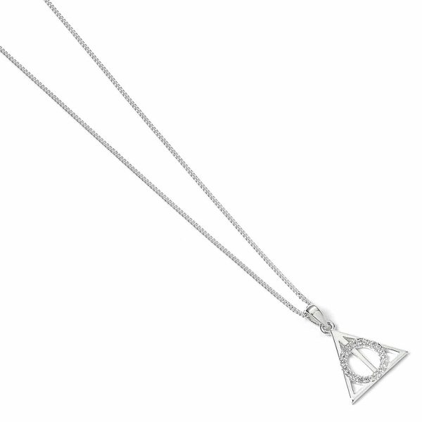 Harry Potter Sterling Silver Crystal Necklace Deathly Hallows - Image 2