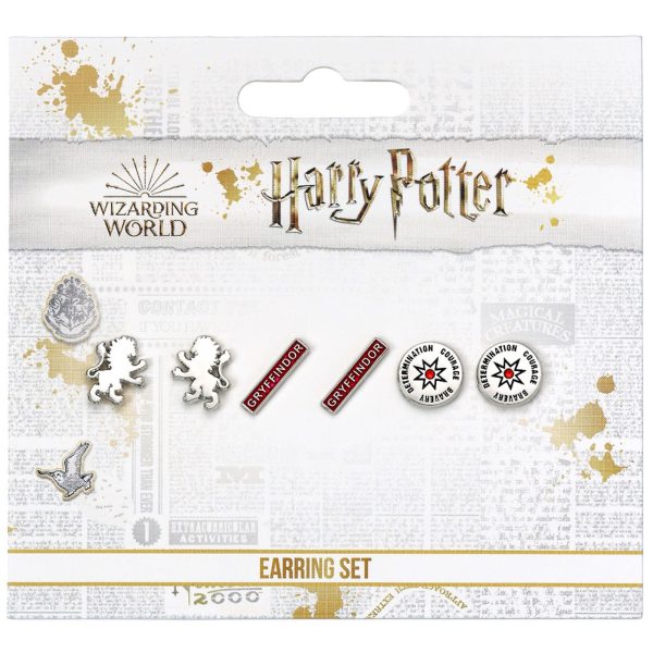 Harry Potter Silver Plated Earring Set Gryffindor - Image 5