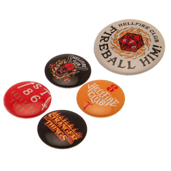 Stranger Things Hellfire Club Button Badge Set - Image 2