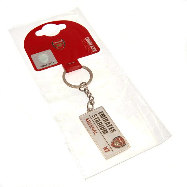 Arsenal FC Embossed Street Sign Keyring - Image 3