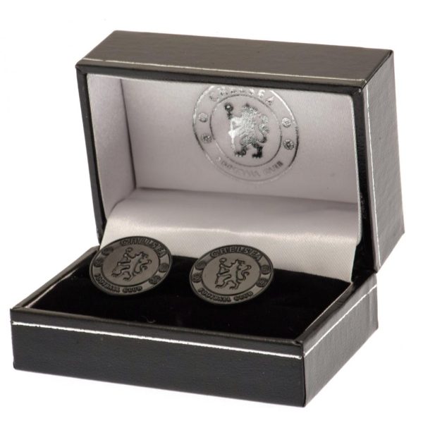 Chelsea FC Black IP Cufflinks - Image 2
