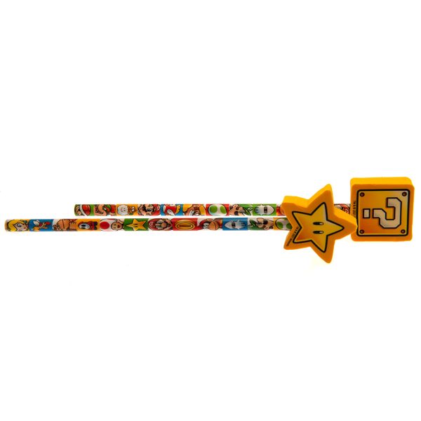 Super Mario 2pk Pencil & Topper Set - Image 2