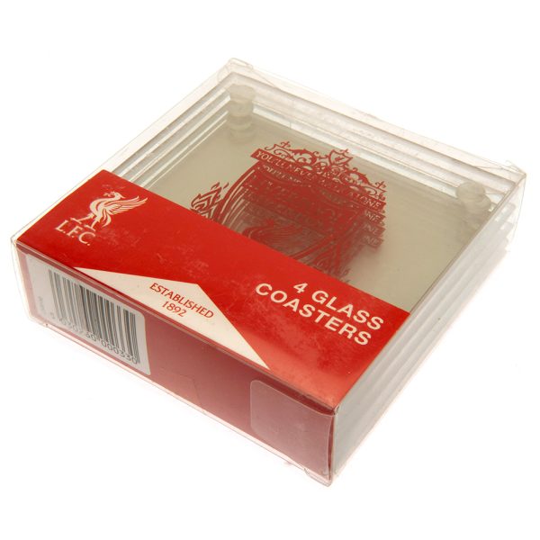 Liverpool FC 4pk Glass Coaster Set - Image 4
