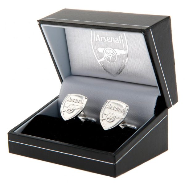Arsenal FC Sterling Silver Crest Cufflinks - Image 2