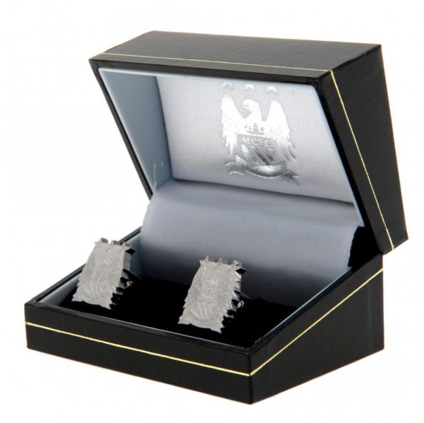Manchester City FC Stainless Steel Formed Retro Cufflinks - Image 2