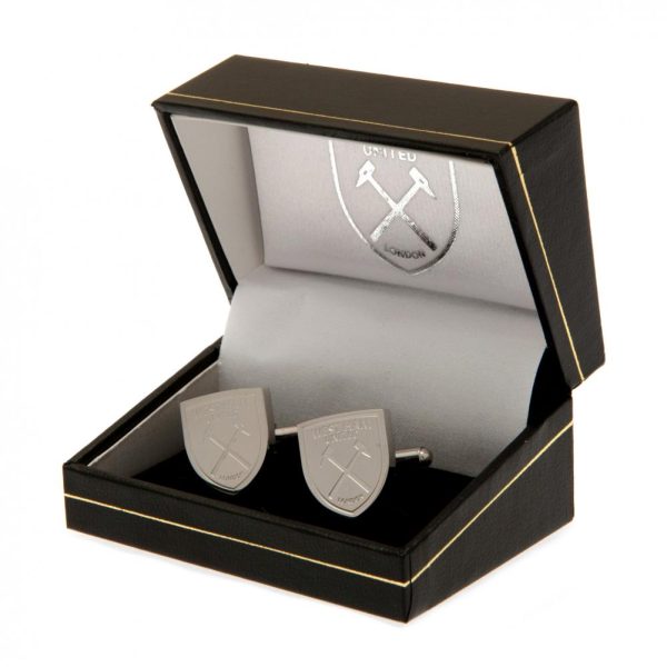 West Ham United FC Stainless Steel Formed Cufflinks - Image 2