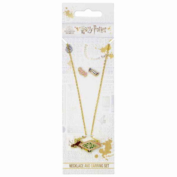 Harry Potter Gold Plated Necklace & Earrings Honeydukes - Image 2
