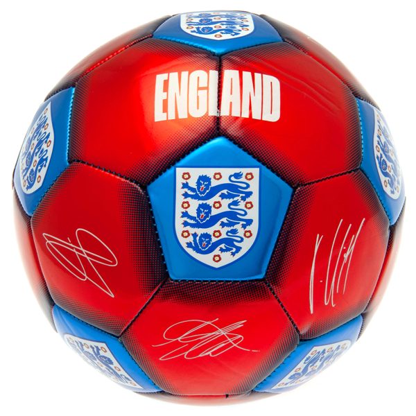 England FA Red & Blue Signature Football - Image 2