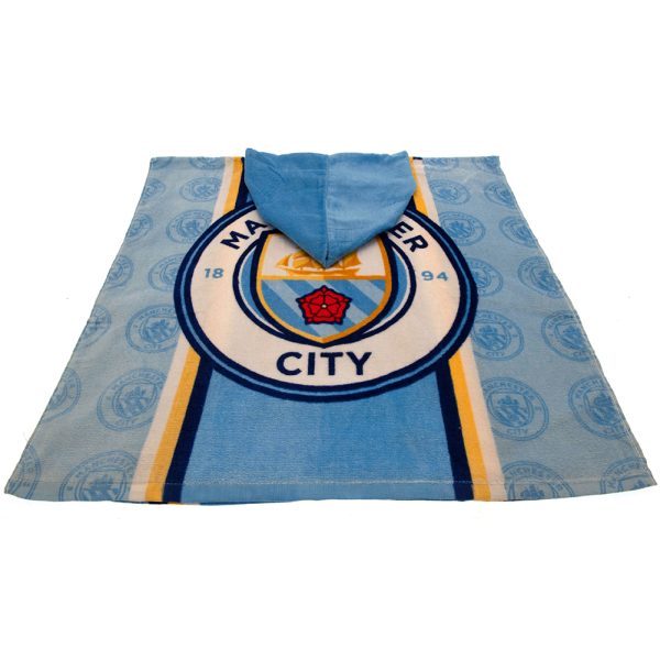 Manchester City FC Kids Hooded Poncho - Image 2