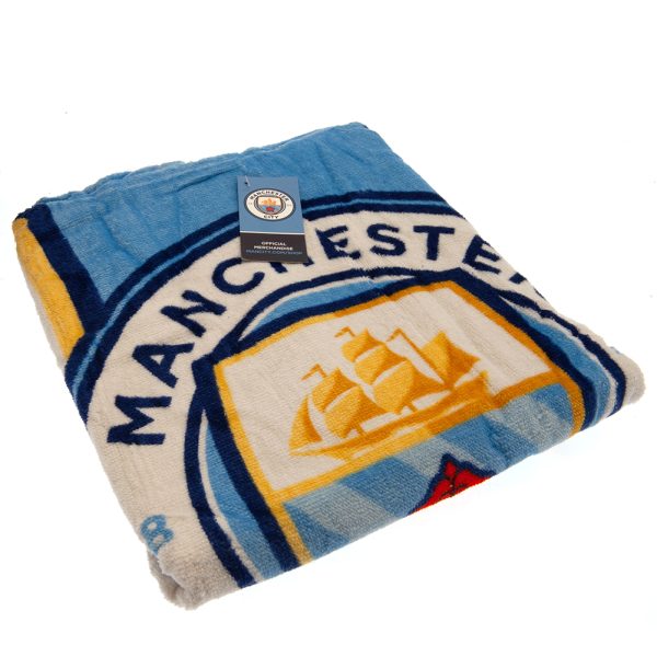 Manchester City FC Kids Hooded Poncho - Image 3