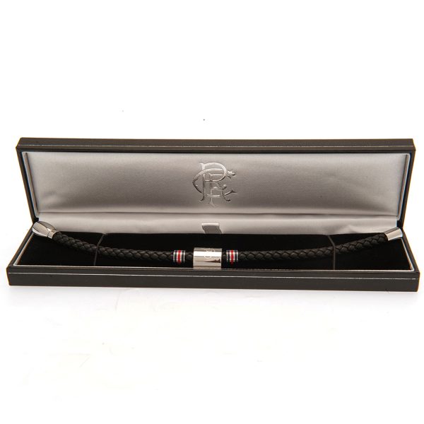 Rangers FC Colour Ring Leather Bracelet - Image 3