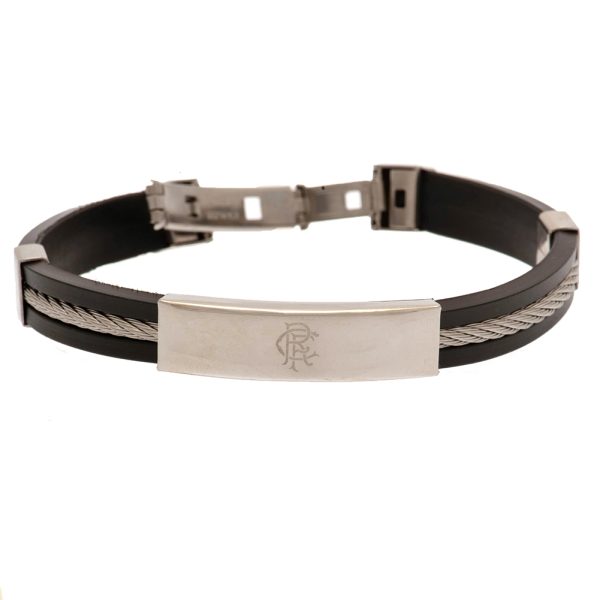 Rangers FC Silver Inlay Silicone Bracelet - Image 2
