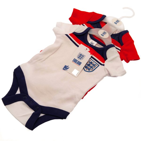 England FA 2 Pack Bodysuit 82 Retro 6-9 Mths - Image 4