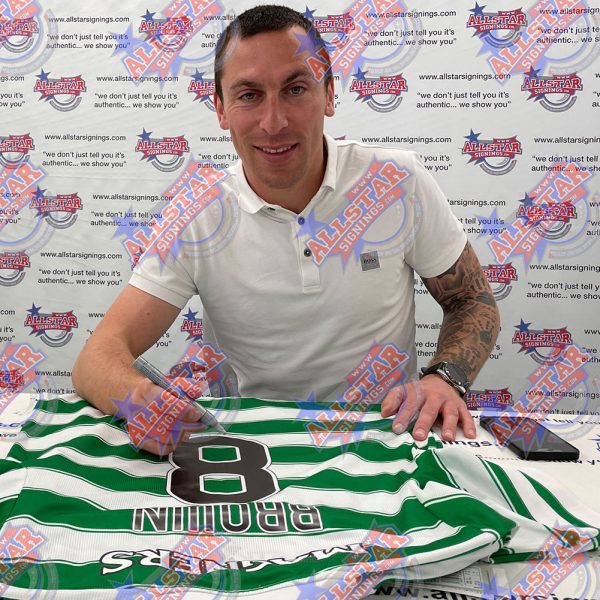Celtic FC Brown Signed Shirt (Framed) - Image 2