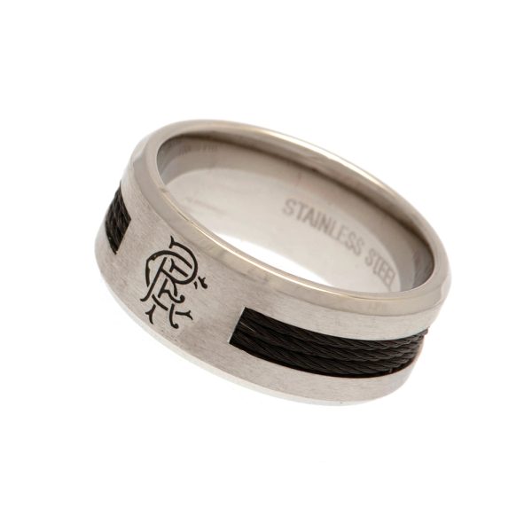 Rangers FC Black Inlay Ring Medium - Image 2