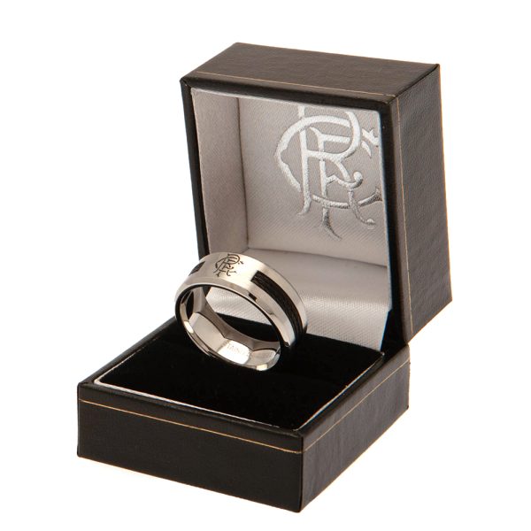 Rangers FC Black Inlay Ring Medium - Image 3