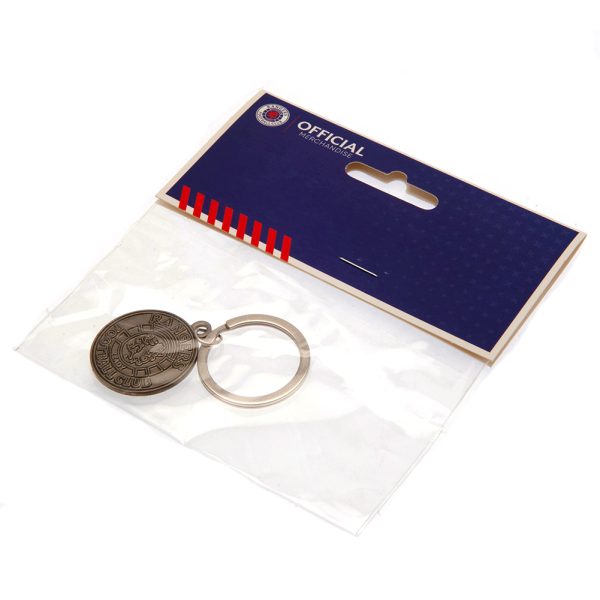 Rangers FC Antique Silver Ready Crest Keyring - Image 3