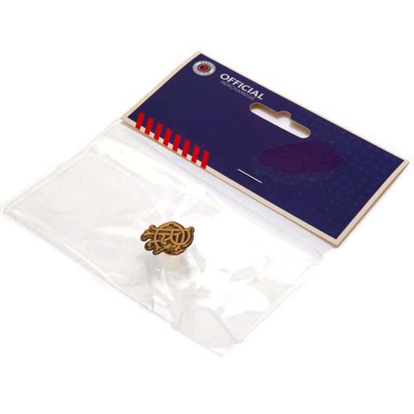 Rangers FC Antique Gold Scroll Crest Badge - Image 2