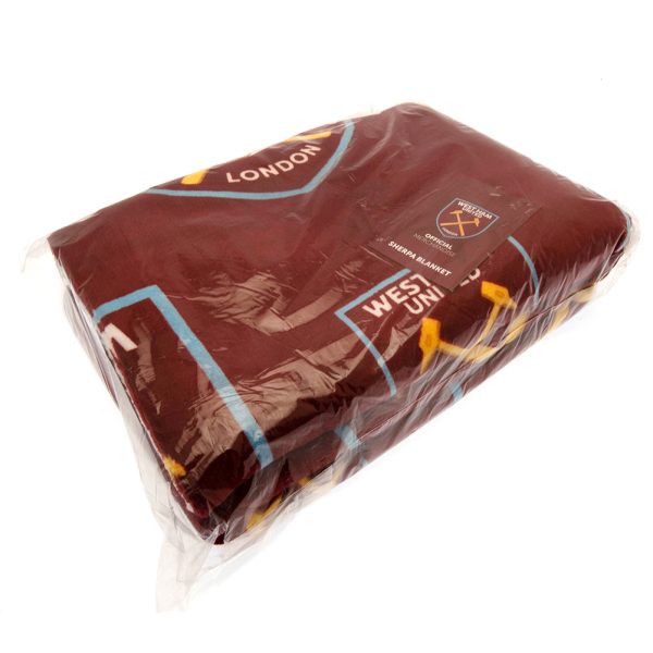 West Ham United FC Sherpa Fleece Blanket - Image 3