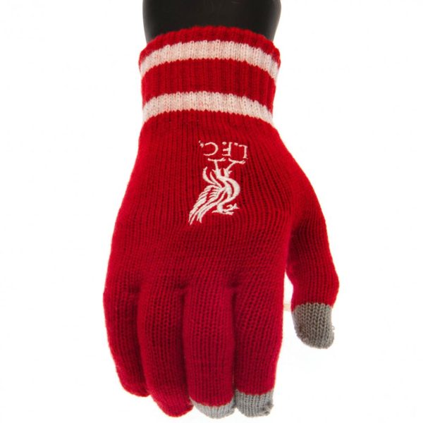 Liverpool FC Touchscreen Knitted Gloves Youths RD - Image 2