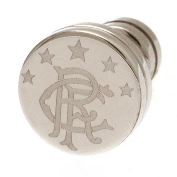 Rangers FC Stainless Steel Scroll Crest Stud Earring