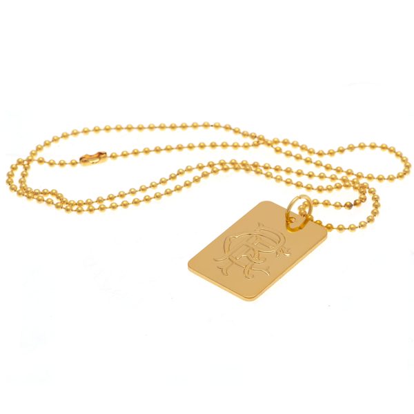 Rangers FC Gold Plated Dog Tag & Chain - Image 2