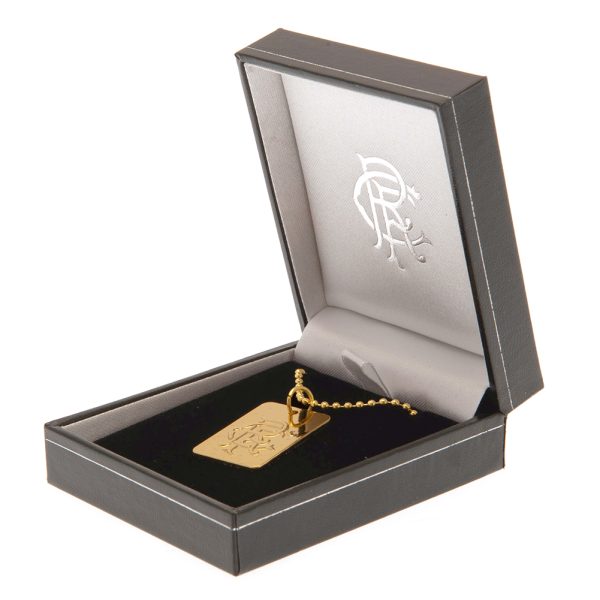 Rangers FC Gold Plated Dog Tag & Chain - Image 3