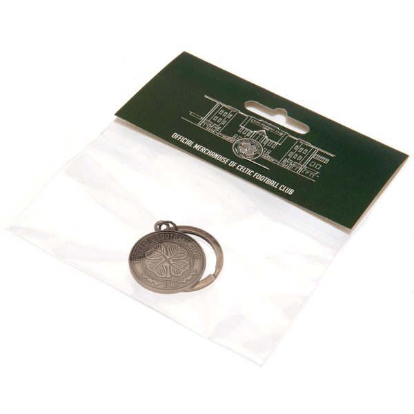 Celtic FC Antique Silver Crest Keyring - Image 3
