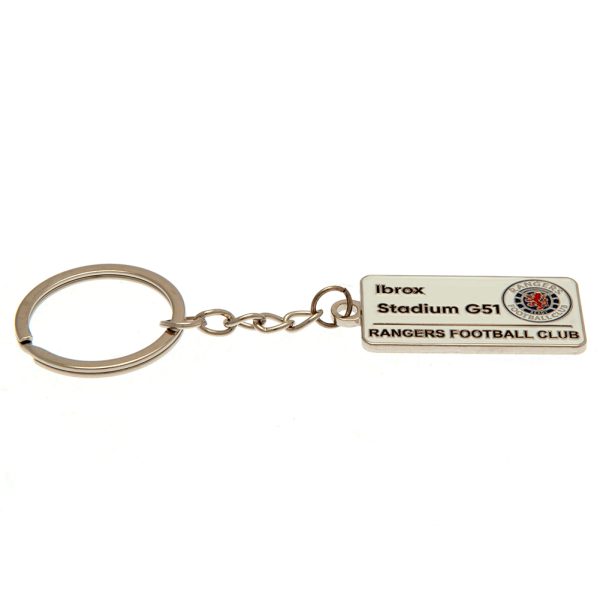 Rangers FC Embossed Street Sign Keyring - Image 2
