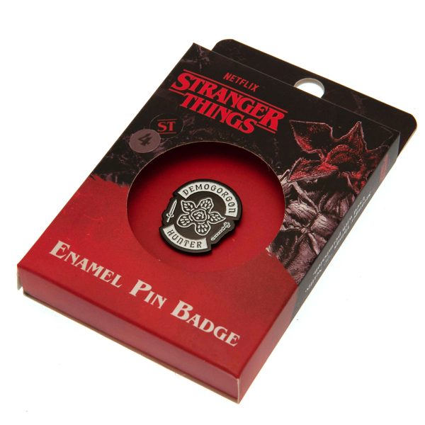 Stranger Things Demogorgon Hunter Pin Badge - Image 2