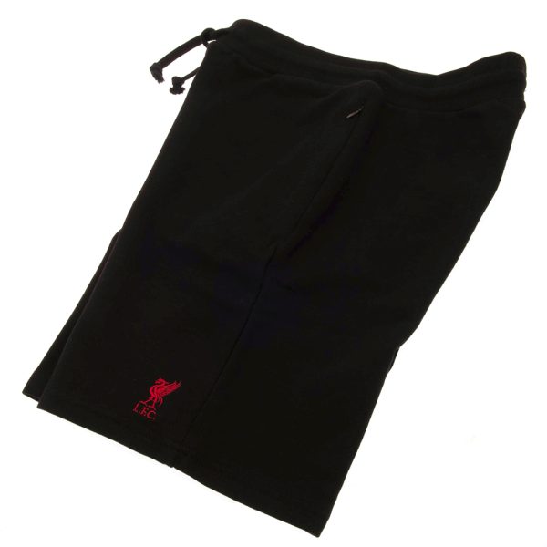 Liverpool FC Sweat Shorts Mens Black Small - Image 3