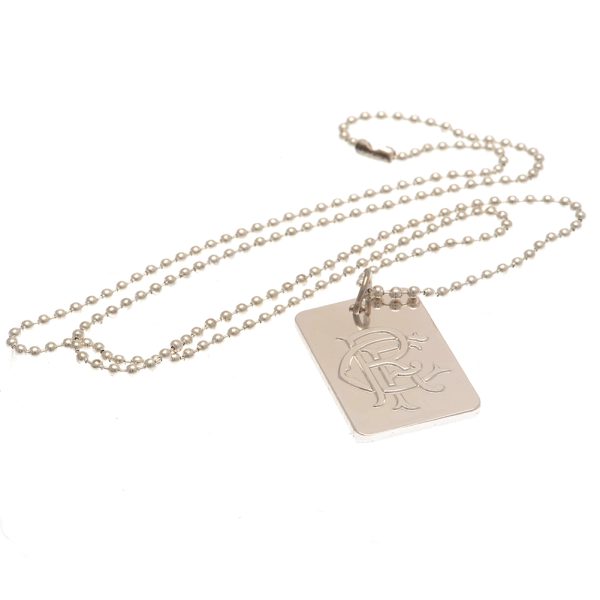 Rangers FC Silver Plated Dog Tag & Chain - Image 2