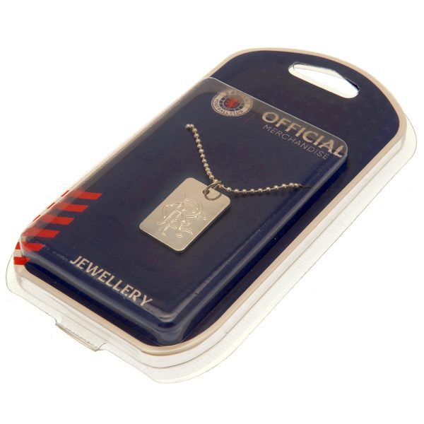 Rangers FC Silver Plated Dog Tag & Chain - Image 3