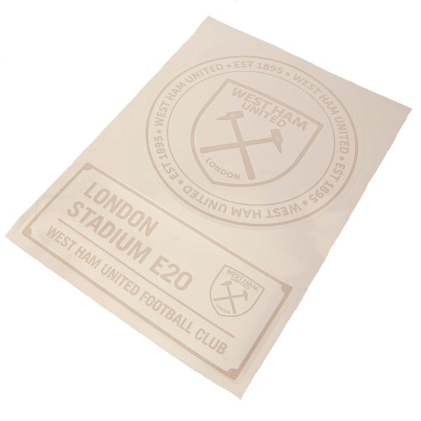 West Ham United FC 2pk A4 Car Decal - Image 2