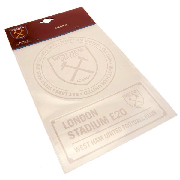 West Ham United FC 2pk A4 Car Decal - Image 3