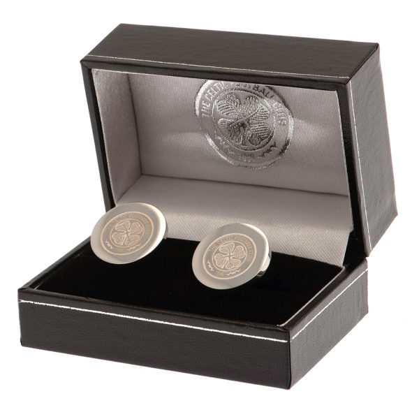 Celtic FC Stainless Steel Round Cufflinks - Image 2