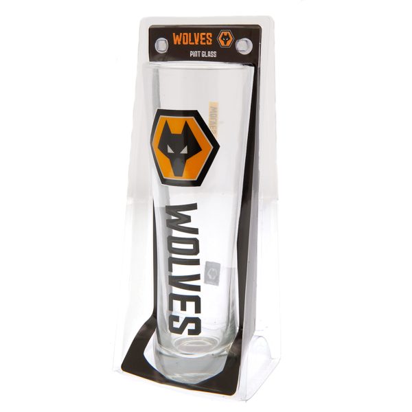 Wolverhampton Wanderers FC Tall Beer Glass - Image 3