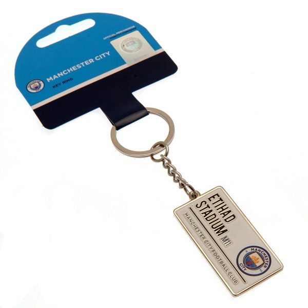 Manchester City FC Embossed Street Sign Keyring - Image 3