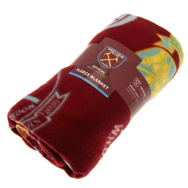West Ham United FC Historic Crests Fleece Blanket - Image 3