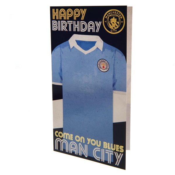 Manchester City FC Retro Shirt Birthday Card - Image 2