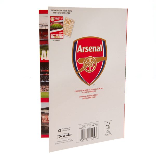Arsenal FC Birthday Card With Stickers - Image 5