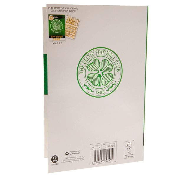 Celtic FC Birthday Card With Stickers - Image 5