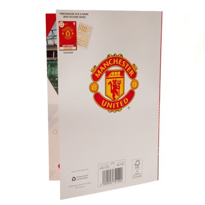 Manchester United FC Birthday Card With Stickers - Image 5