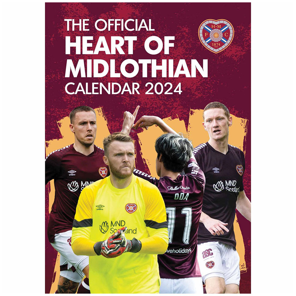 Hearts FC A3 Calendar 2025 Select Sports Souvenirs