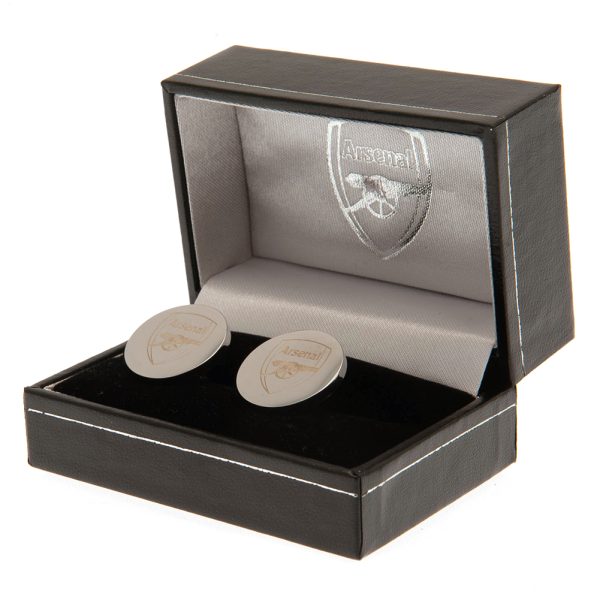 Arsenal FC Stainless Steel Round Cufflinks - Image 2