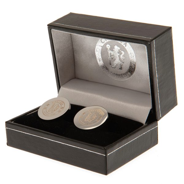 Chelsea FC Stainless Steel Round Cufflinks - Image 2