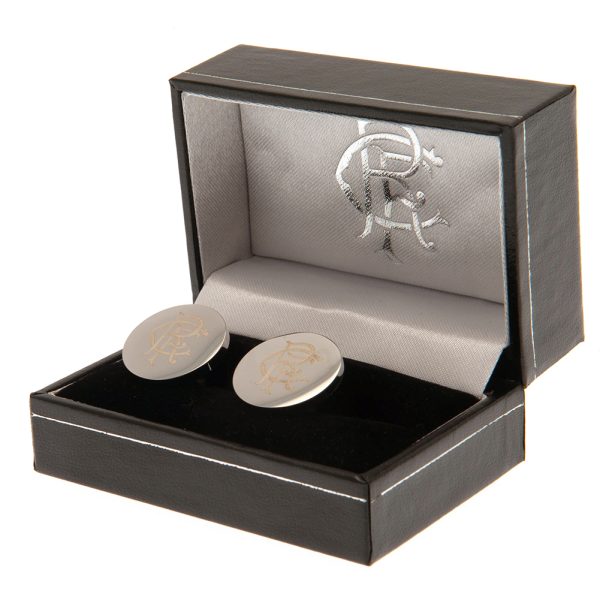 Rangers FC Stainless Steel Round Cufflinks - Image 2